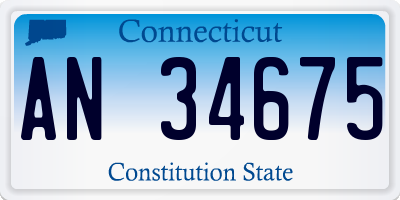 CT license plate AN34675