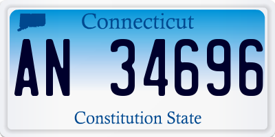 CT license plate AN34696