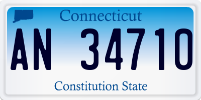 CT license plate AN34710