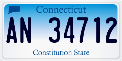 CT license plate AN34712