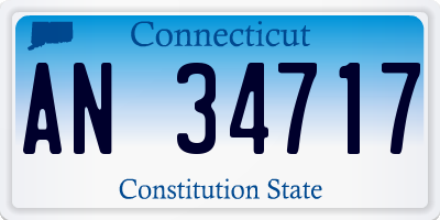 CT license plate AN34717