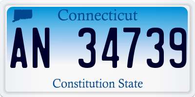 CT license plate AN34739