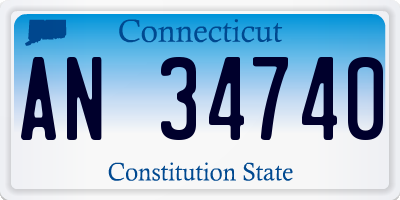 CT license plate AN34740