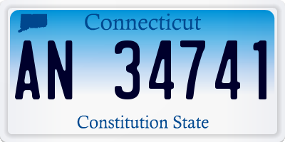 CT license plate AN34741