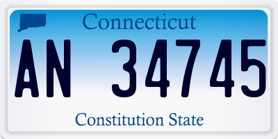 CT license plate AN34745