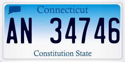CT license plate AN34746