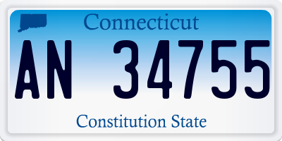 CT license plate AN34755