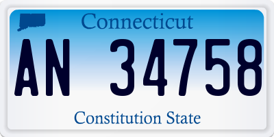 CT license plate AN34758