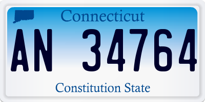 CT license plate AN34764