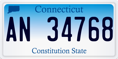 CT license plate AN34768