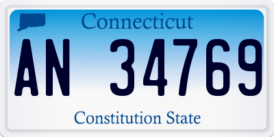 CT license plate AN34769