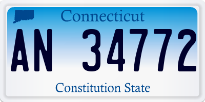 CT license plate AN34772