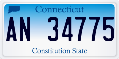 CT license plate AN34775