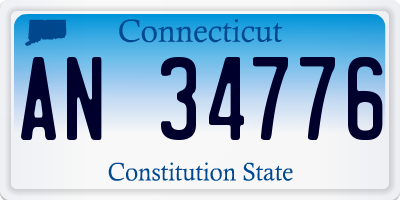 CT license plate AN34776