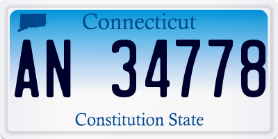 CT license plate AN34778