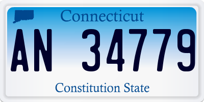 CT license plate AN34779