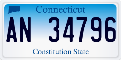 CT license plate AN34796
