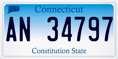 CT license plate AN34797