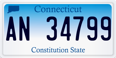 CT license plate AN34799