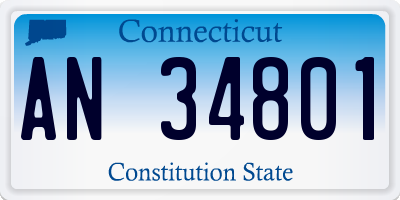 CT license plate AN34801