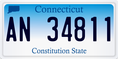 CT license plate AN34811