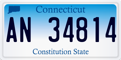 CT license plate AN34814