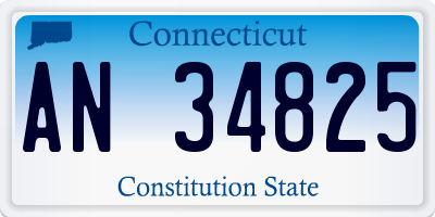 CT license plate AN34825