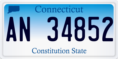 CT license plate AN34852