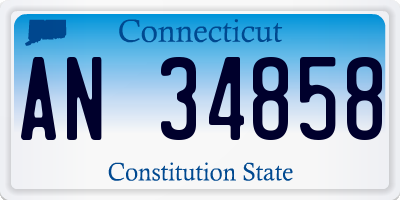CT license plate AN34858
