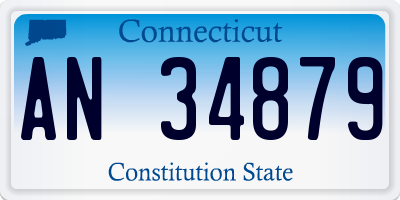 CT license plate AN34879