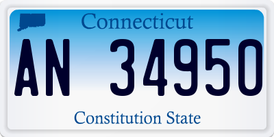 CT license plate AN34950