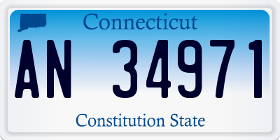 CT license plate AN34971