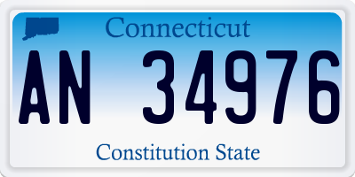 CT license plate AN34976