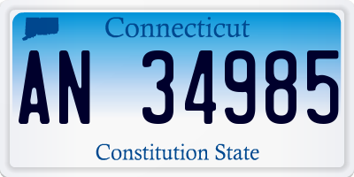 CT license plate AN34985