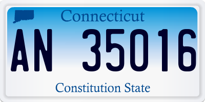CT license plate AN35016