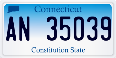 CT license plate AN35039