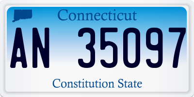 CT license plate AN35097