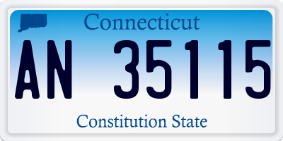 CT license plate AN35115