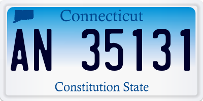 CT license plate AN35131