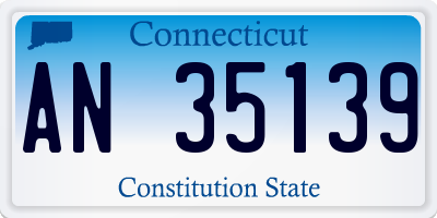 CT license plate AN35139