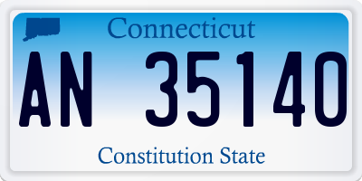 CT license plate AN35140