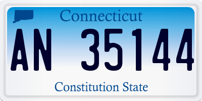 CT license plate AN35144