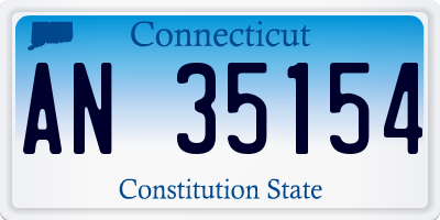 CT license plate AN35154