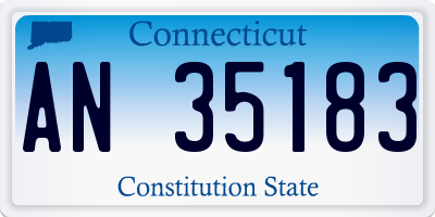 CT license plate AN35183