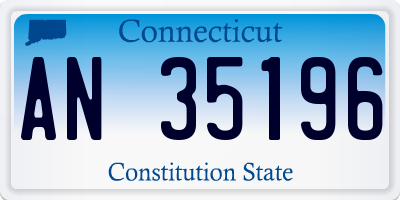 CT license plate AN35196