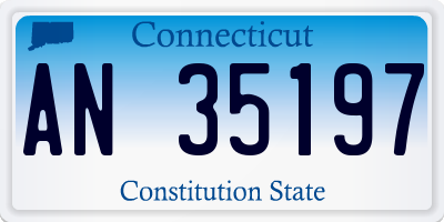 CT license plate AN35197