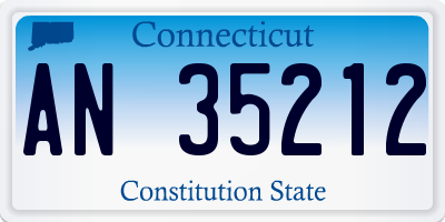 CT license plate AN35212