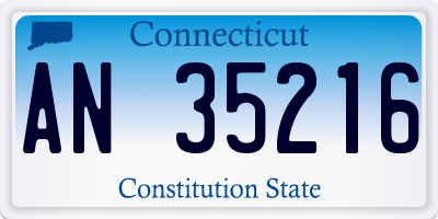 CT license plate AN35216
