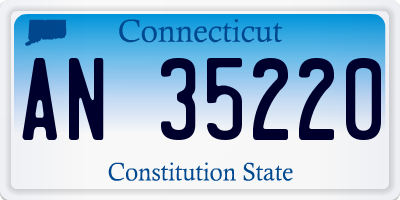 CT license plate AN35220