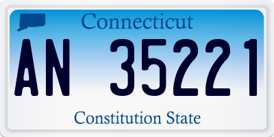 CT license plate AN35221